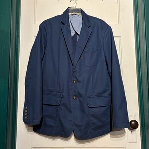 L.L. Bean Blue Men's Field Jacket Travel Chore Safari**READ